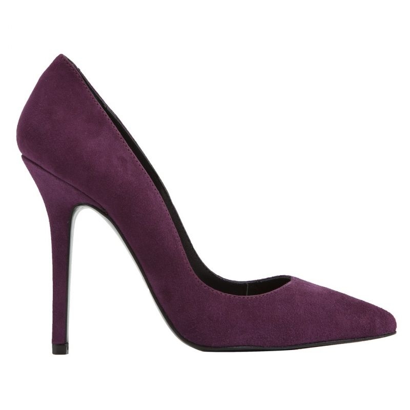 zapato de salon en ante burdeos stiletto